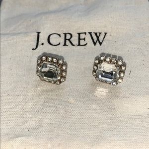 J. Crew Oversized Rhinestone Earrings